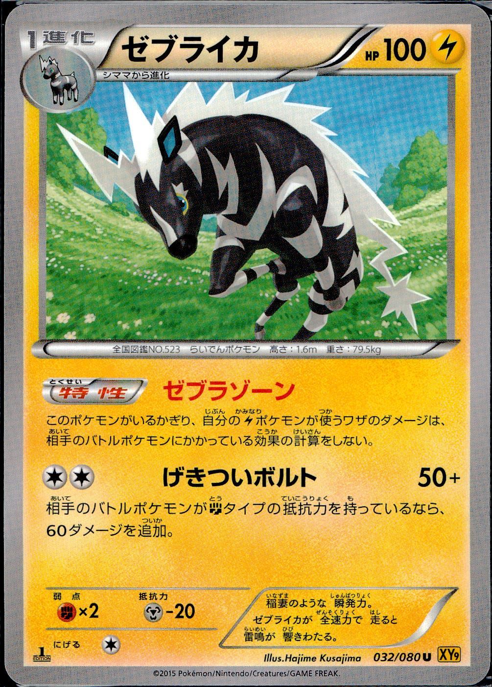 032/080/U/XY9/B ゼブライカ