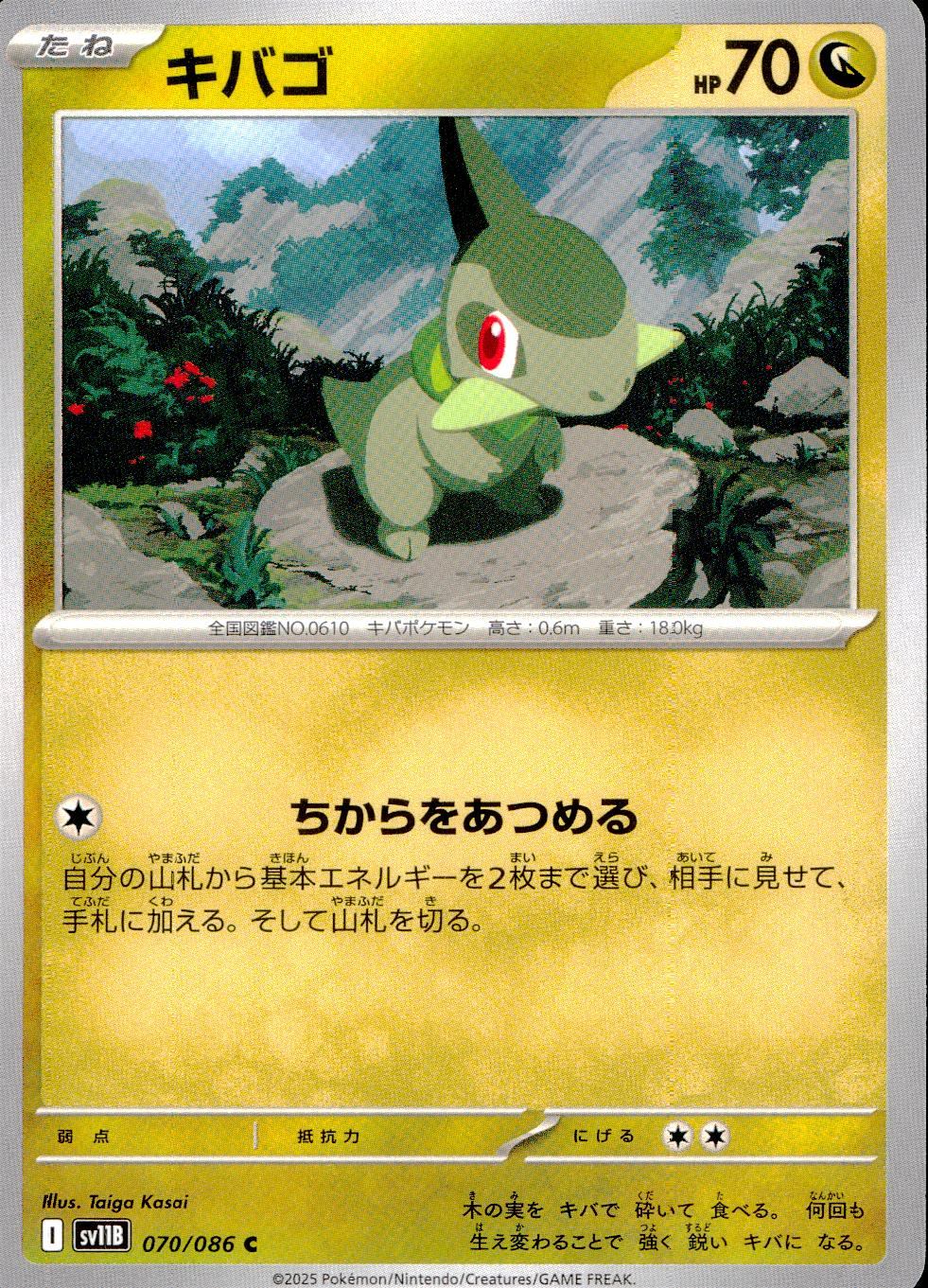 070/086/SV11B/B/C キバゴ