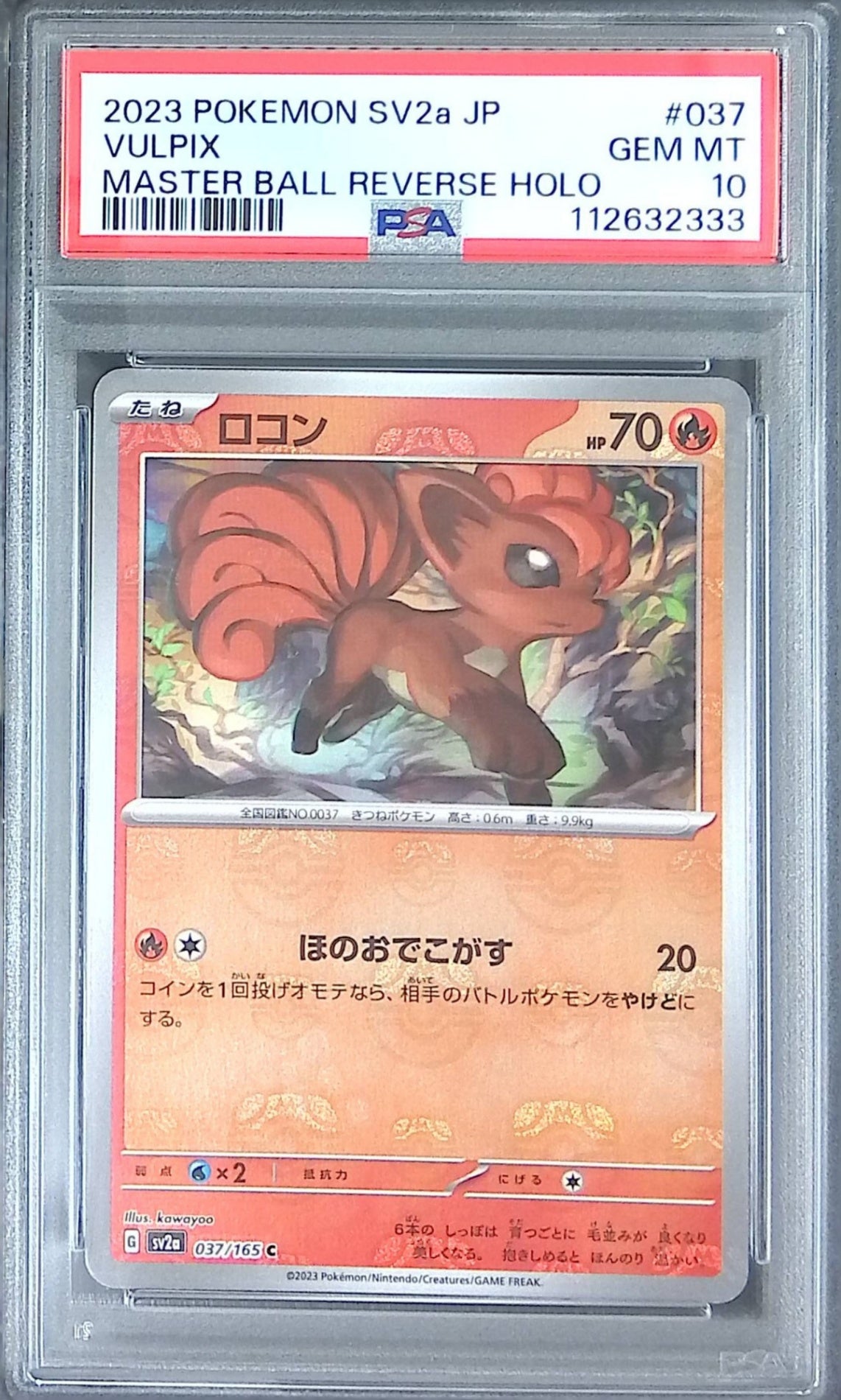 037/165/SV2A/MB2 ロコン PSA10 マスターボール柄 112632333