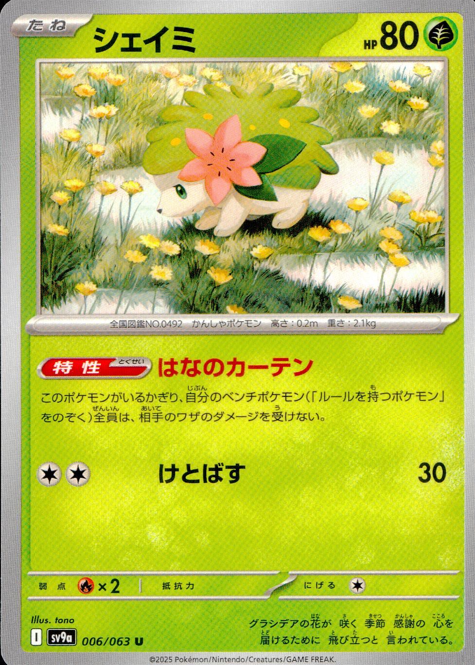 006/063/SV9A/B/U シェイミ
