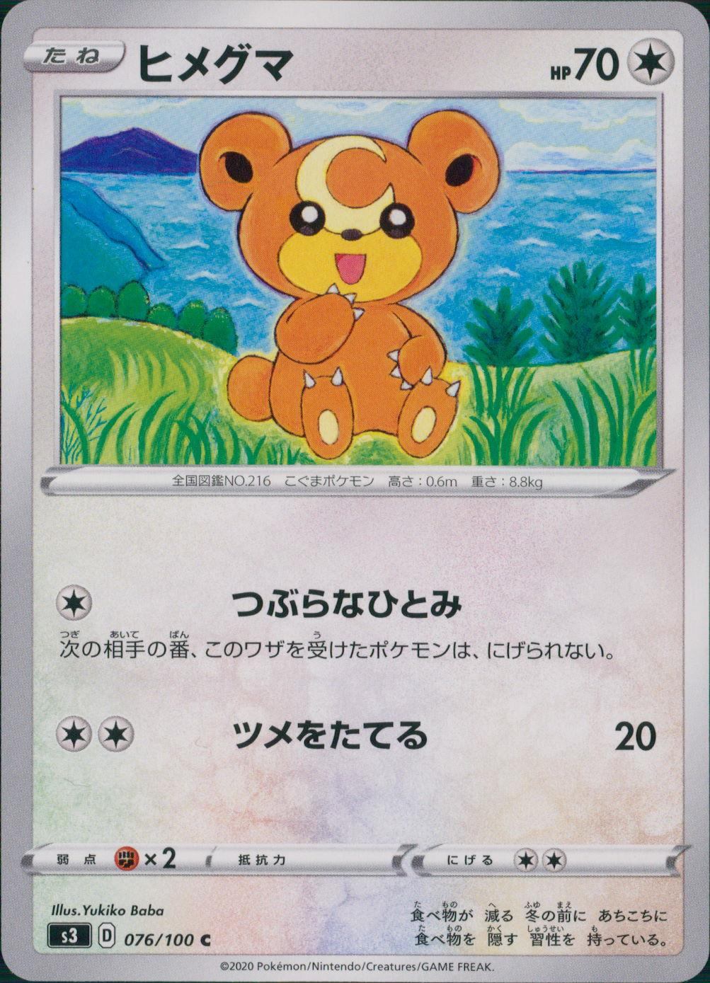 076/100/S3/B/C ヒメグマ