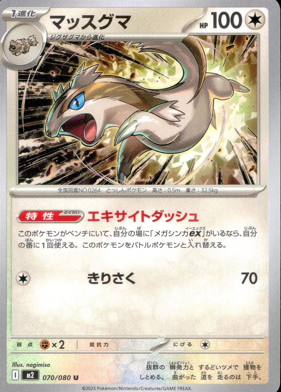 070/080/M2/B/U マッスグマ