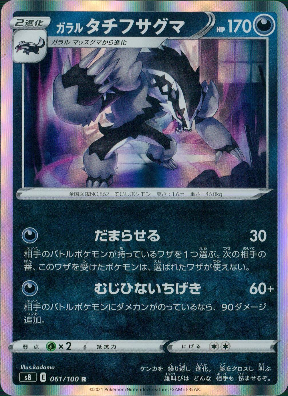 061/100/S8/B/R ガラル タチフサグマ