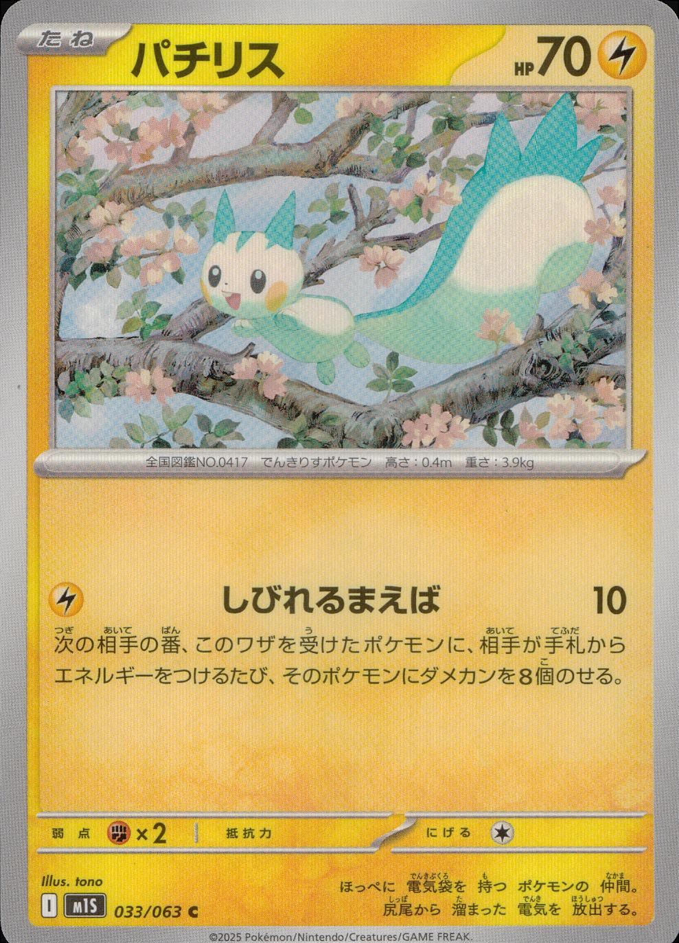 ポケモンカード パチリス LV23 未開封 プロモ meiji 2枚 ポケモンカード パチリス LV23 未開封 プロモ meiji 2枚 - メルカリ