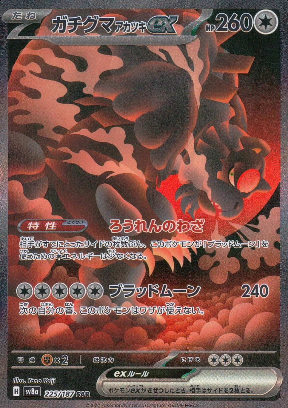 225/187/SV8A/B/SAR Gachiguma Akatsuki ex