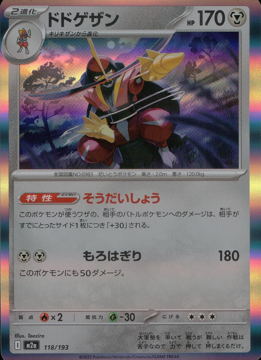 118/193/M2a ドドゲザン