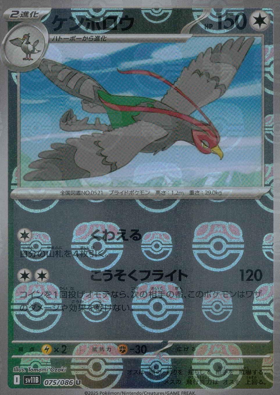 075/086/SV11B/BM2/U ミラー)ケンホロウ(マスターボール柄)