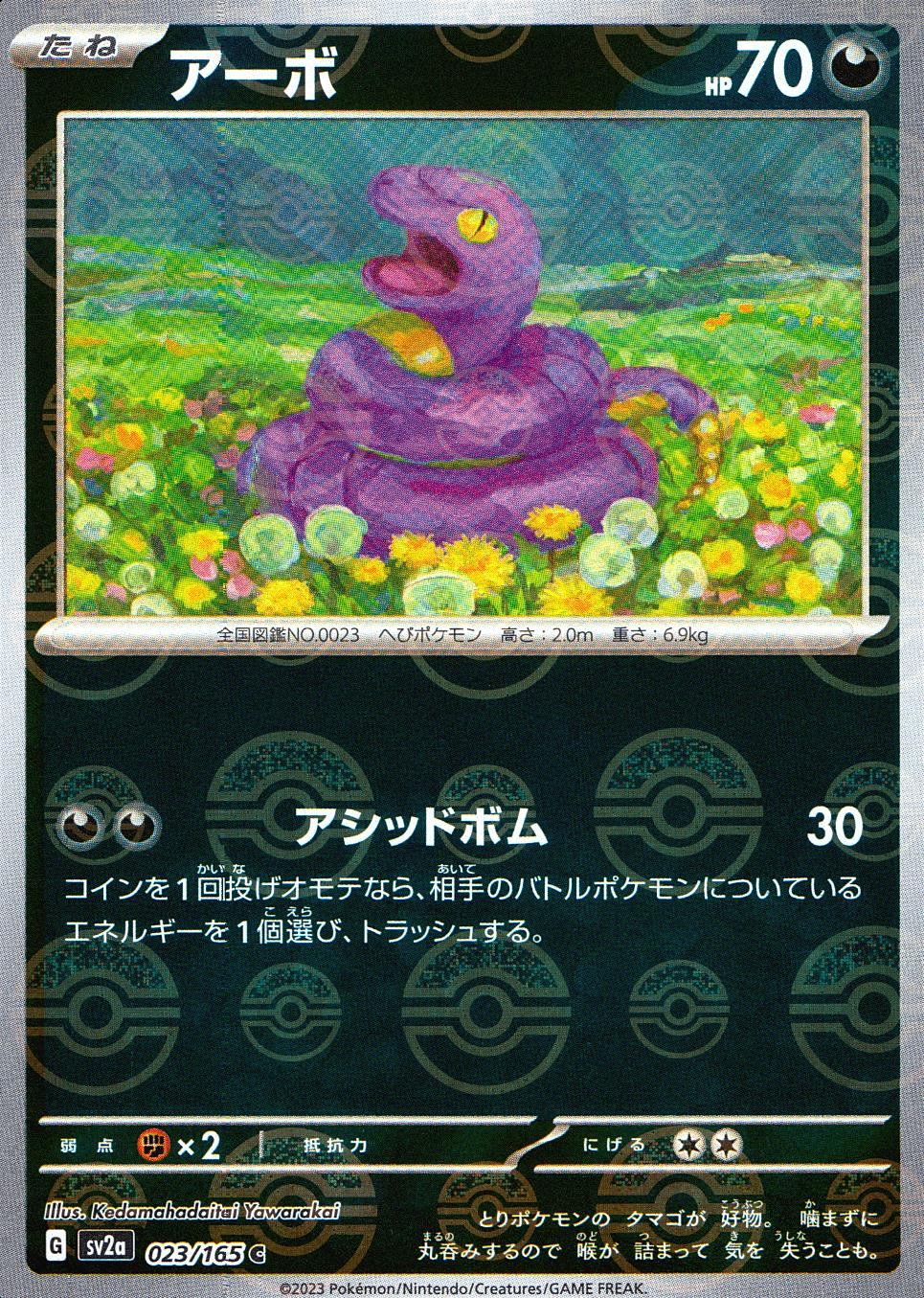023/165/SV2A/BM1/C ミラー)アーボ(モンスターボール柄)