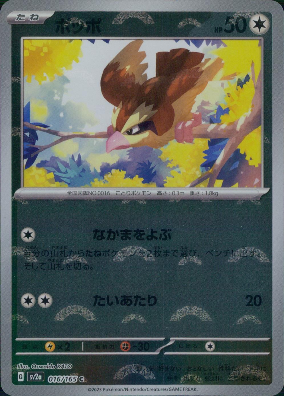 016/165/SV2A/BM1/C ミラー)ポッポ(モンスターボール柄)