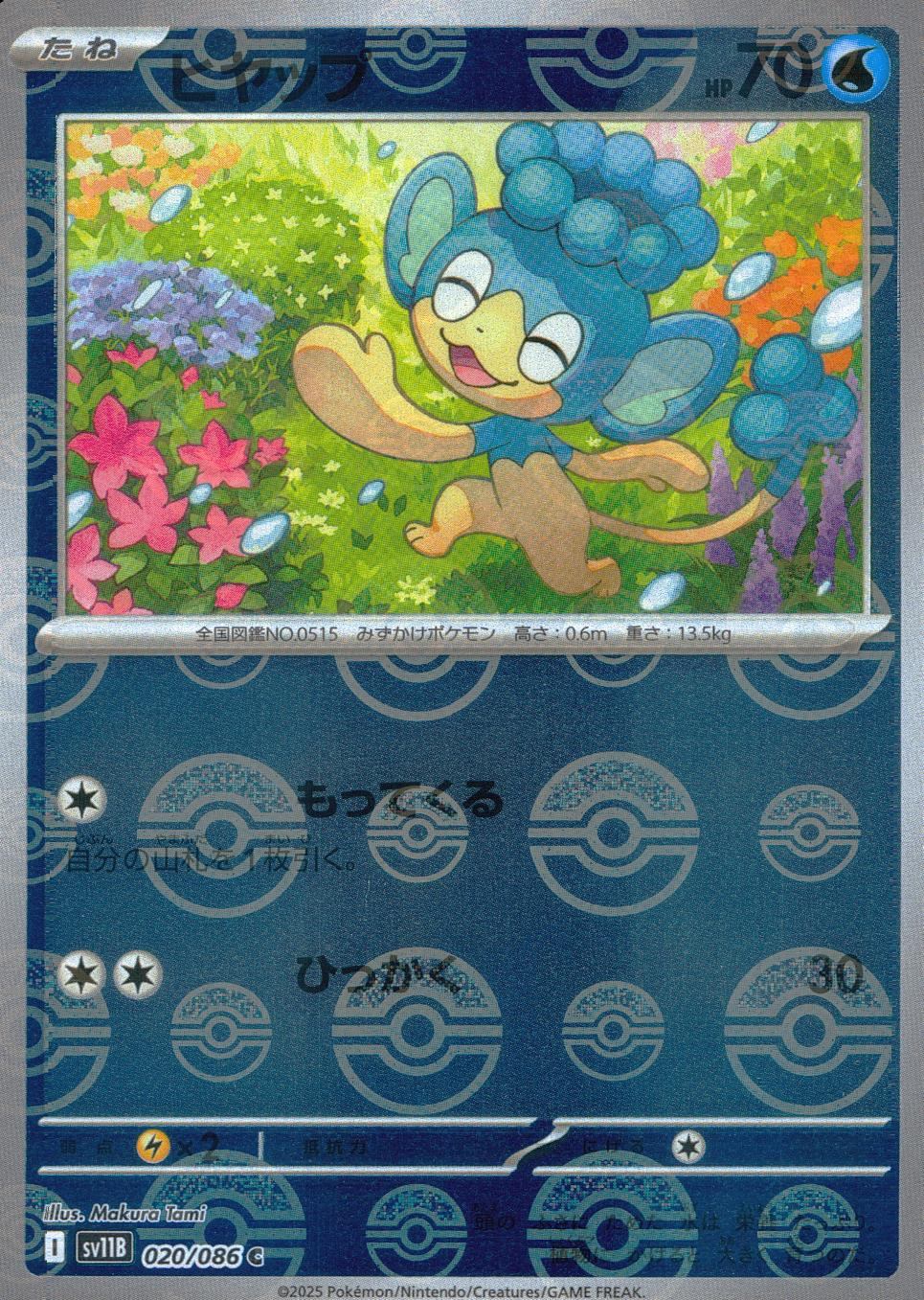 020/086/SV11B/BM1/C ミラー)ヒヤップ(モンスターボール柄)