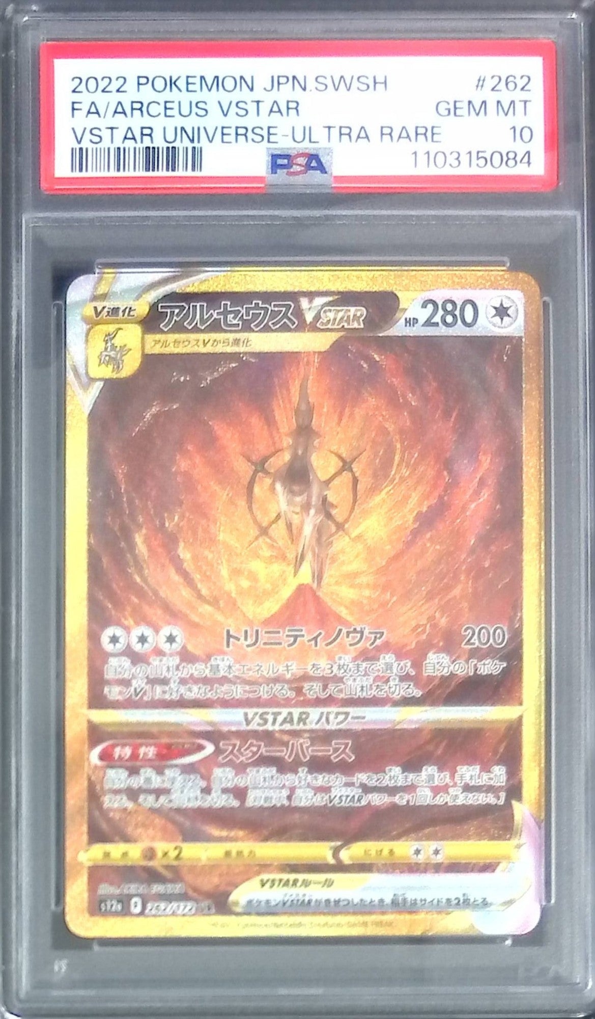 262/172 Arceus VSTAR PSA10 110315084