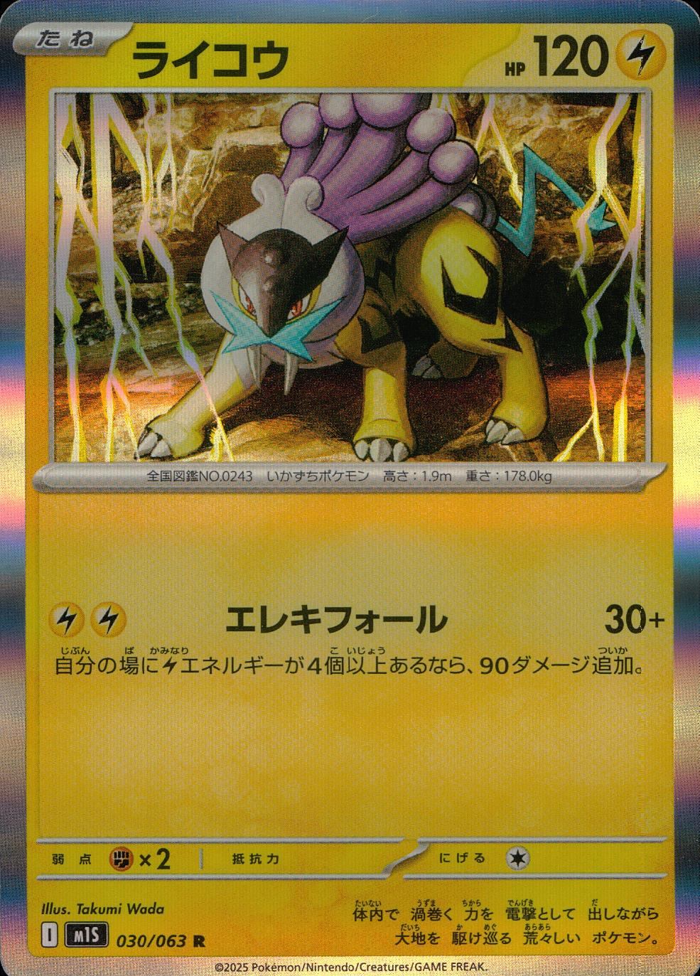ポケモン - ライコウ☆ 1st 039/106 PCG4 ポケモンカードゲーム ライコウ 039/106 1st EDITION 福田正和