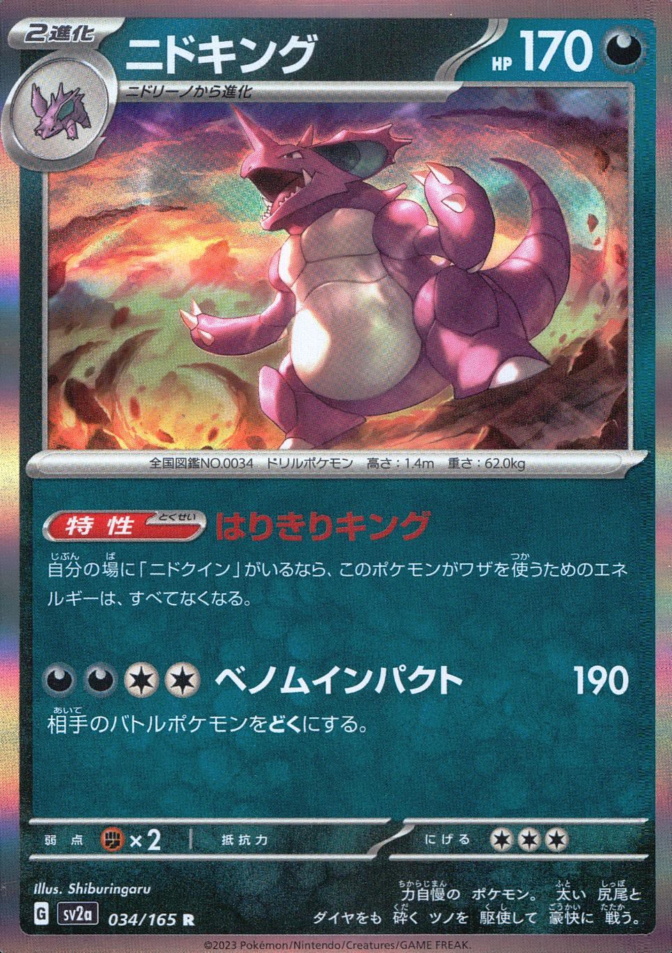 034/165/SV2A/B/R ニドキング