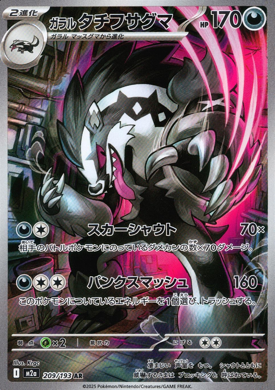 209/193/M2a/AR ガラルタチフサグマ