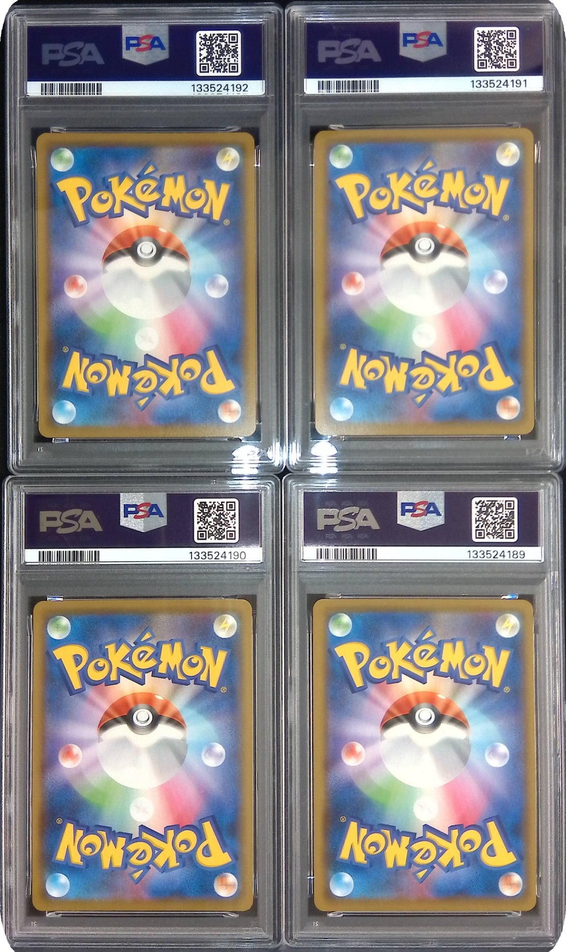 Pikachu V-UNION RRR 4-Piece Set 025/028/S8A PSA10 9 4 Consecutive Numbers 133524189-92