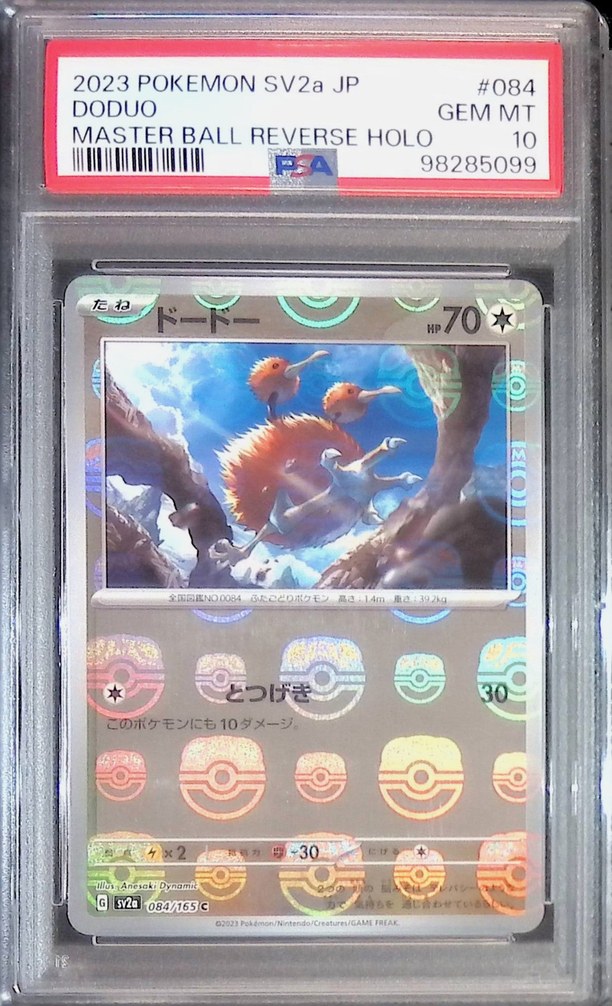 084/165/SV2A/MB2 ドードー マスターボール柄 PSA10 98285099