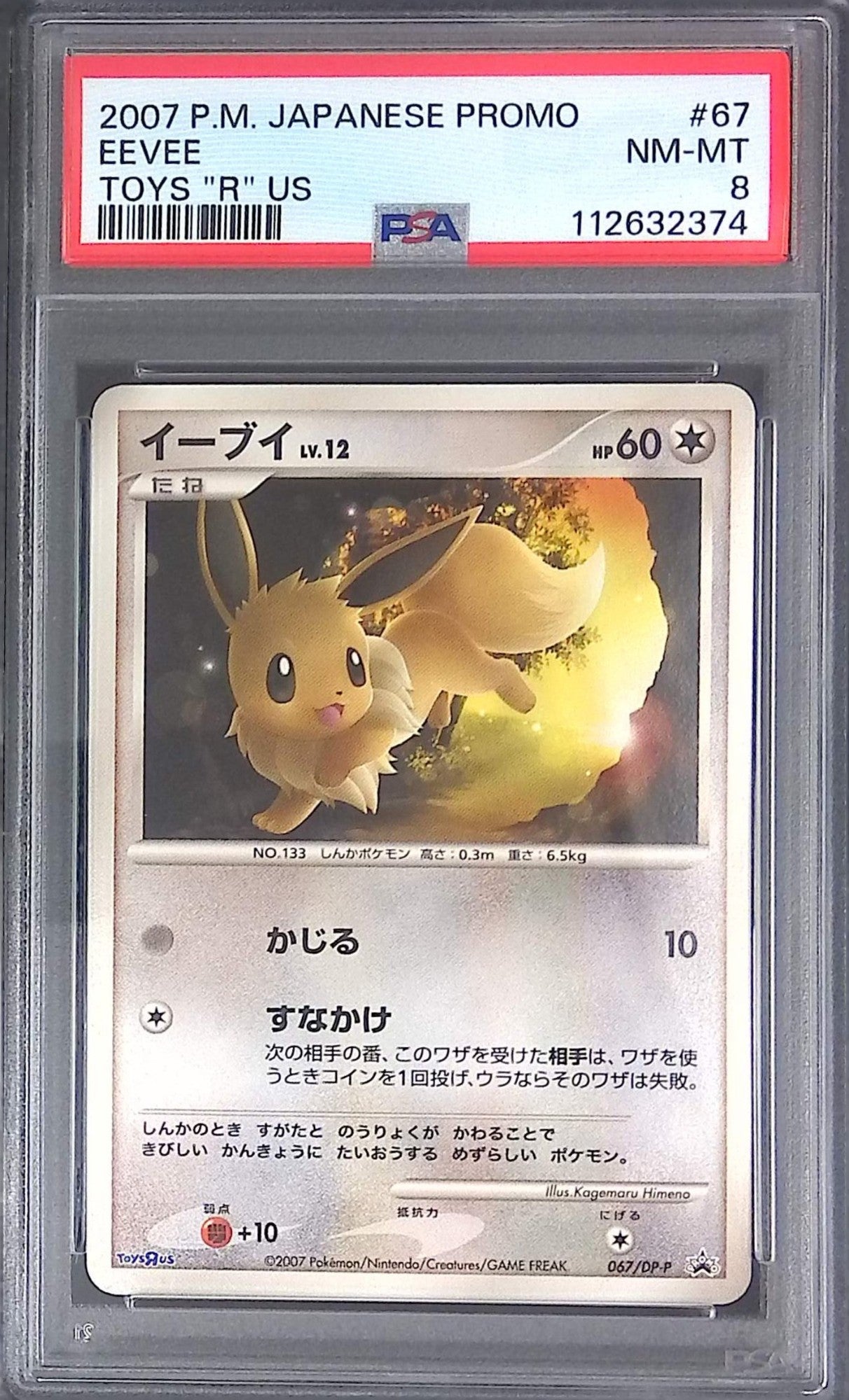067/DP-P Eevee PSA8 Promo Toys R Us 112632374
